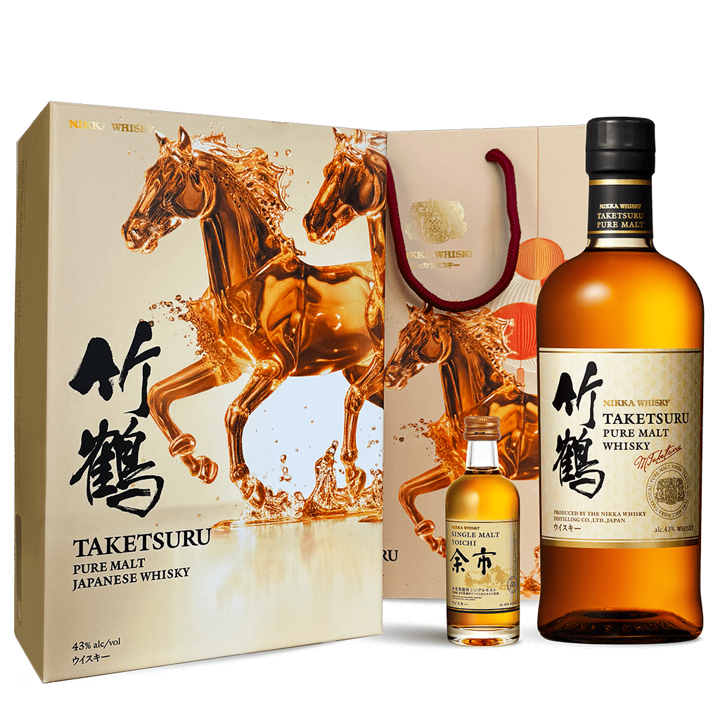 竹鶴 調和麥芽威士忌 2026新年禮盒 || NIKKA Taketsuru 2026 CNY Gift Box With Miniatrue